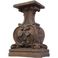 Hilger Decorative Statue Display Base/Riser 18in. - Lightweight Fiberglass Resin