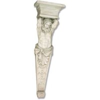 Hercules Caryatid 26in. - Fiberglass Resin - Indoor/Outdoor Statue