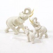 Egregia 3 Elephant Set Fiberglass Resin Indoor/Outdoor Garden Statue
