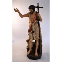 St. John the Baptist w/(staff & sheep) Lightweight Fiberglass Resin Indoor/Outdoor Church Statuary