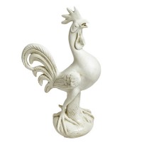 Rooster Crowing 22in. Fiberglass Resin Indoor/Outdoor Garden