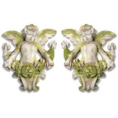Angel Gliding Set Left-Right Fiberglass Indoor/Outdoor Garden -  - F7718S