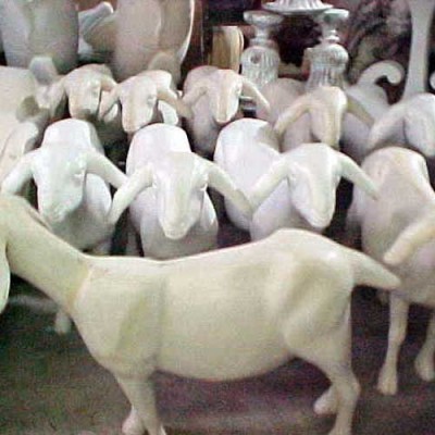 Nubian Goat 34in. Fiberglass Indoor/Outdoor Garden -  - F333339