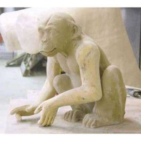 Chimpanzee 21 Arms & Metal Fiberglass Resin Indoor/Outdoor Garden Statue