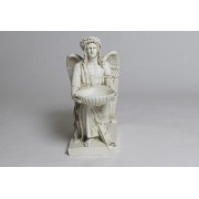 Angel w/Dish Fiberglass Resin 19in. Indoor/Outdoor Statue/Sculpture