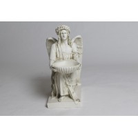 Angel w/Dish Fiberglass Resin 19in. Indoor/Outdoor Statue/Sculpture Angel w/Dish Fiberglass Resin 19in. Indoor/Outdoor Statue/Sculpture