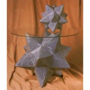 Zinc Pyramid Star Table Base 18in. High Fiberglass Resin Home Decor Sculpture