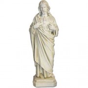 Sacred Heart - 16 Inch Lightweight Fiberglass Resin Indoor/Outdoor Church Statuary Sacred Heart - 16 Inch Lightweight Fiberglass Resin Indoor/Outdoor Church Statuary