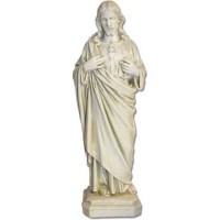 Sacred Heart - 16 Inch Lightweight Fiberglass Resin Indoor/Outdoor Church Statuary