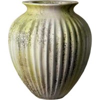 Ribbed Oil Jar Ipsrs-44 Fiberglass Resin Indoor/Outdoor Garden / Patio Statue