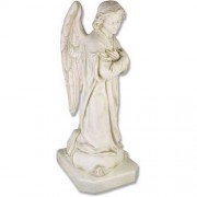Shrine Meditation Angel 39in. Lightweight Fiberglass Resin In/Outdoor Niche for Statue