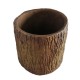 Oak Bark Planter Medium Fiber Stone Resin Indoor/Outdoor Garden Statue -  - FS60402