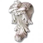 Cherub Drapery Bracket - Fiberglass Resin - Indoor/Outdoor Statue