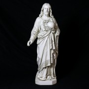 Sacred Heart to the World 36"H Lightweight Fiberglass Resin Indoor/Outdoor Church Statuary