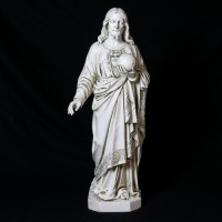Sacred Heart to the World 36 Lightweight Fiberglass Resin Indoor/Outdoor Church Statuary