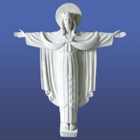 Christ the King Wall Lightweight Fiberglass Resin Indoor/Outdoor Church Statuary