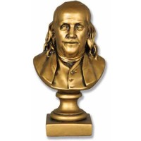 Ben Franklin Bust - 8in. Fiberglass Resin Indoor/Outdoor Garden Statue Ben Franklin Bust - 8in. Fiberglass Resin Indoor/Outdoor Garden Statue