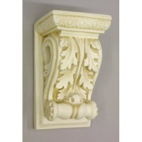 Drapery Wood Bracket - Fiberglass Resin - Indoor/Outdoor Garden Statue
