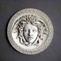 Medusa Plaque 8in. Fiberglass Resin Indoor/Outdoor Garden