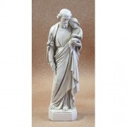 Saint Joseph Carrying Baby Jesus 36in. - Lightweight Fiberglass Resin - Outdoor Statue