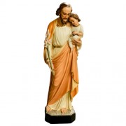 Saint Joseph With Child 36 In. Lightweight Fiberglass Resin - Outdoor Statue
