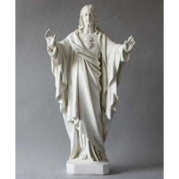 Sacred Heart 26in. - Lightweight Fiberglass Resin - Indoor/Outdoor Church Statuary