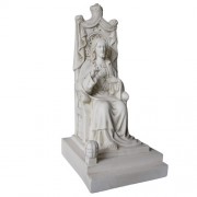 Christ The King Seated at Throne 22in. - Lightweight Fiberglass Resin - Outdoor Statue Christ The King Seated at Throne 22in. - Lightweight Fiberglass Resin - Outdoor Statue
