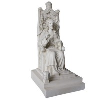Christ The King Seated at Throne 22in. - Lightweight Fiberglass Resin - Outdoor Statue