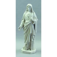 Sacred Heart Of Jesus 49" High Lightweight Fiberglass Resin Indoor/Outdoor Garden