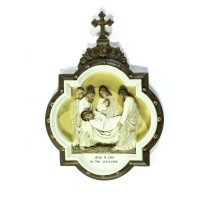 Wall Plaque Stations of the Cross #14 Color - Lightweight Fiberglass Resin