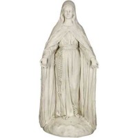 Mary Of The Rosary with Lace 49" H Lightweight Fiberglass Resin Indoor/Outdoor Statue