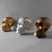 Skull 8in. High Fiberglass Resin Indoor/Outdoor Garden