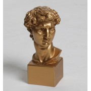 See Ak21 David Bust On Block 8in. - Fiberglass Resin - Outdoor Statue See Ak21 David Bust On Block 8in. - Fiberglass Resin - Outdoor Statue