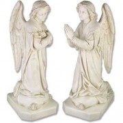 Shrine Angel Set 39in. Lightweight Fiberglass Resin In/Outdoor Display Niche for Statue