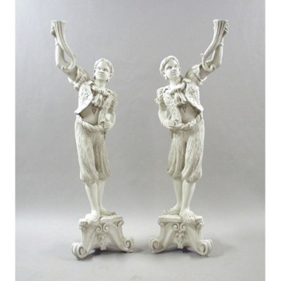 Black Moore Set Fiberglass Indoor/Outdoor Garden Statue -  - FDS186S