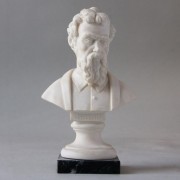 Bust Of Michelangelo - Carrara Marble Indoor Statue