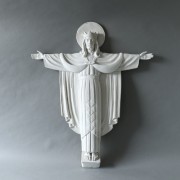 Christ the King Wall Lightweight Fiberglass Resin Indoor/Outdoor Church Statuary