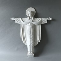 Christ the King Wall Lightweight Fiberglass Resin Indoor/Outdoor Church Statuary