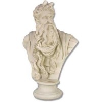 Moses Bust Michlangelo 23in. - Fiberglass Resin - Outdoor Statue
