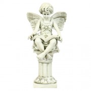 Reading Fairy 20in. - Fiberglass Resin - Indoor/Outdoor Garden Statue