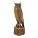 Owl Carved 18in. - Fiber Stone Resin - Indoor/Outdoor Garden Statue -  - FS8157