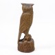 Owl Carved 18in. - Fiber Stone Resin - Indoor/Outdoor Garden Statue -  - FS8157