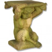 Pan Boy Holding Pillow 20 Fiber Stone Indoor/Outdoor Garden Statue