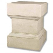 Weathered Square Stand Pedestal Statue Display Base/Riser 20 In. - Lightweight Fiberglass Resin