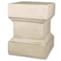 Weathered Square Stand Pedestal Statue Display Base/Riser 20 In. - Lightweight Fiberglass Resin