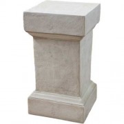 Weathered Square Stand Pedestal Statue Display Base/Riser 29 In. - Lightweight Lightweight Fiberglass Resin