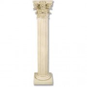 Fineline Roman Corinthian Column 96in. Fiberglass Resin Column Indoor/Outdoor Statue