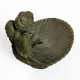 Meditating Birdbath 17in. - Fiber Stone Resin - Indoor/Outdoor Statue -  - FS8264