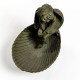 Meditating Birdbath 17in. - Fiber Stone Resin - Indoor/Outdoor Statue -  - FS8264