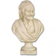 Voltaire Bust Fiberglass Resin Indoor/Outdoor Garden Bust